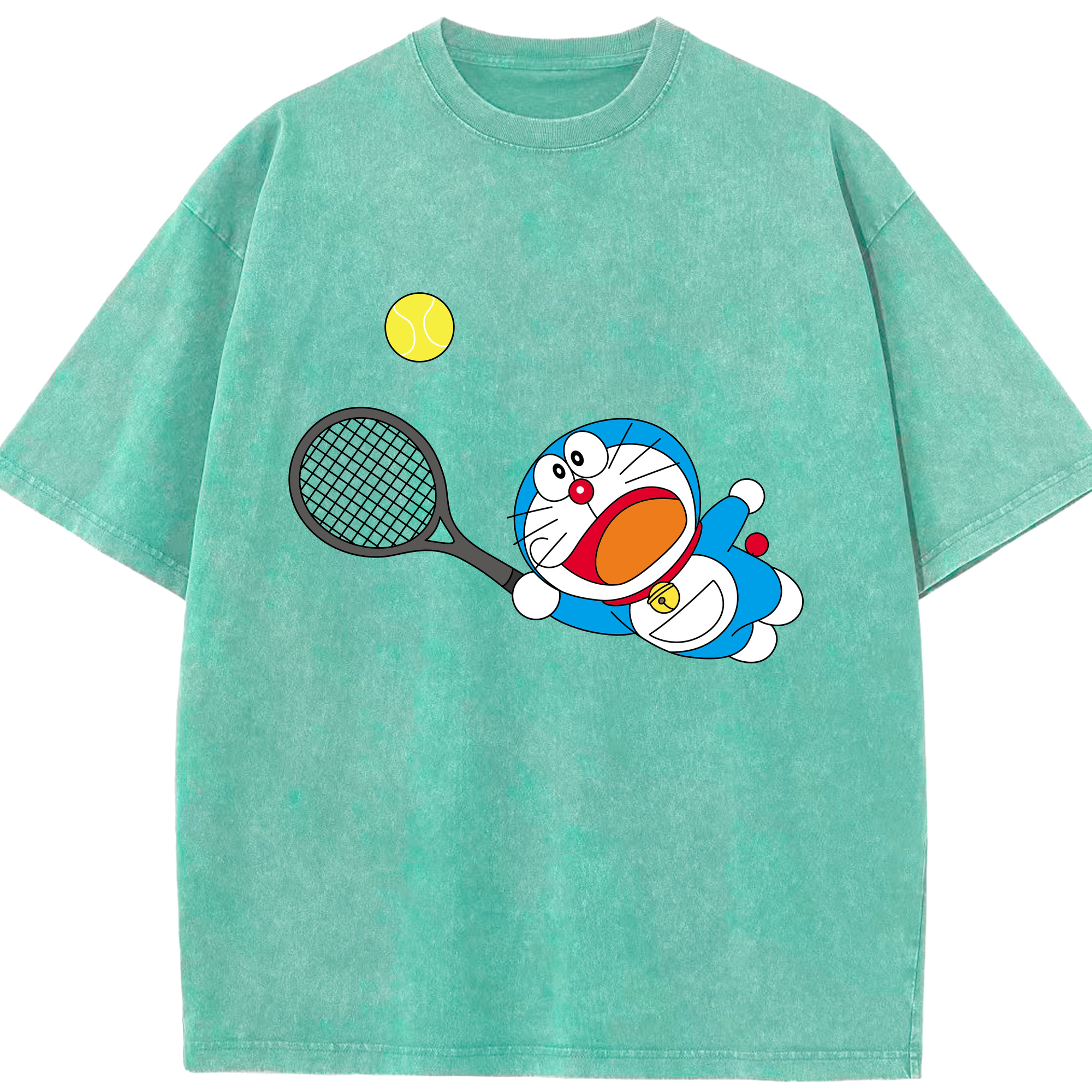 （画像用） ドラえもん Doraemon 綿100% ヴィンテージ風 半袖Tシャツ（フロントプリント）